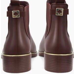 Kate Spade Burgundy  Rain Ankle Booties